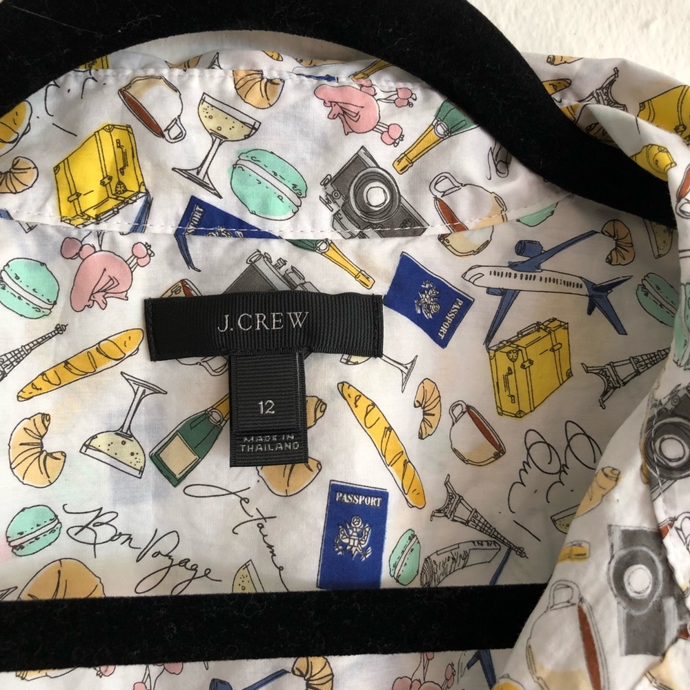 J. Crew French Print Popover - Picture 6 of 7